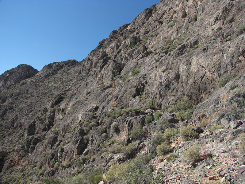 It's probably easier to ascend and descend here than where I went up on the right side of the crux.