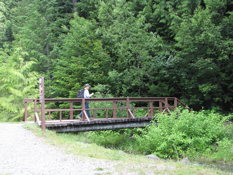 Outhouses are just on the other side of the bridge!