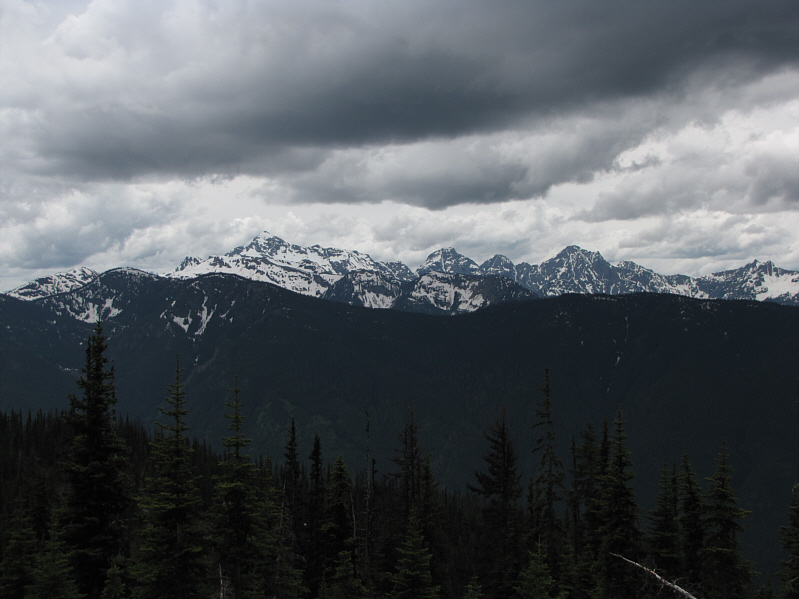 On a clear day, Mount Baker would be visible in this direction.