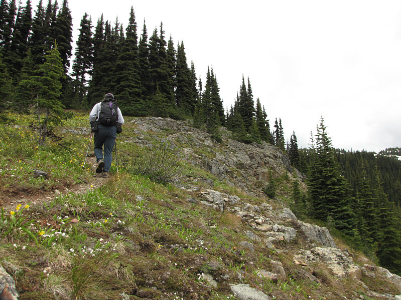 Watch out for napping women on the trail near here!