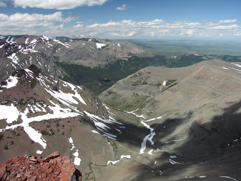 Note how the snow patches cover most of the creek.