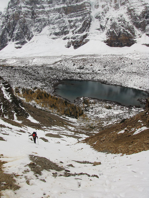 Snow conditions were marginal on this day...