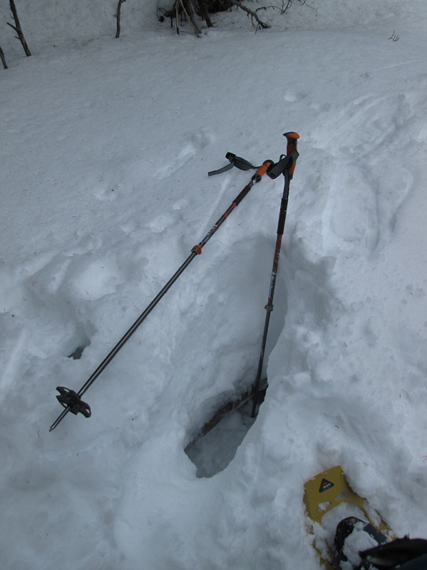 I think my crotch stopped me from sinking even further into this hole!