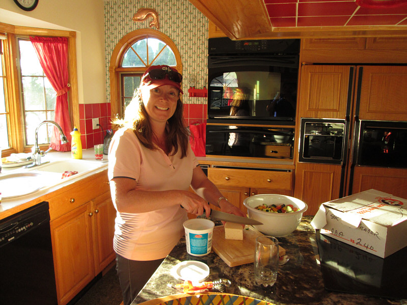 Get a load of the wood paneling on the fridge!