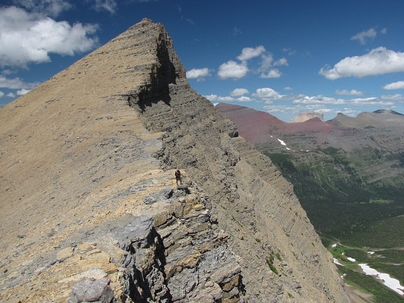 It's about a 700-metre drop down this side to the valley floor!