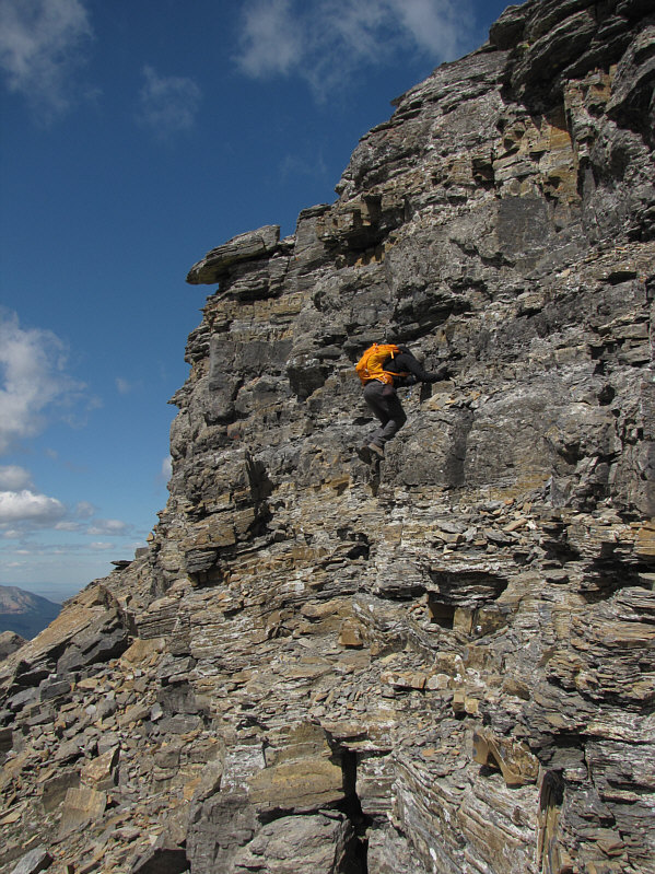 We were not succesful getting up this way.