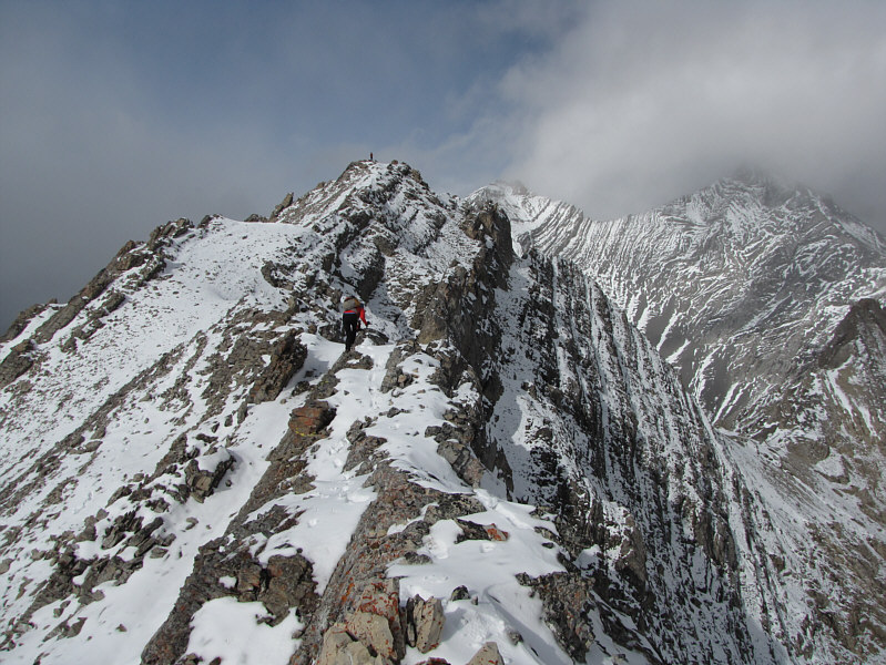 Marta and I should have followed Raff's footprints and stayed off the crest of the ridge.