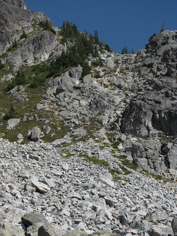 Very steep and very loose here!