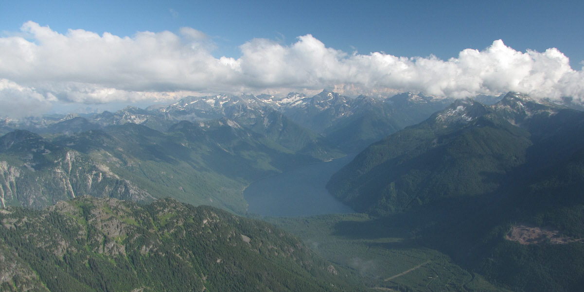 It's always nice to look down on a lake from a summit.