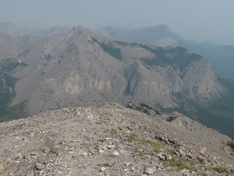 She spent less than 8 minutes at the top.