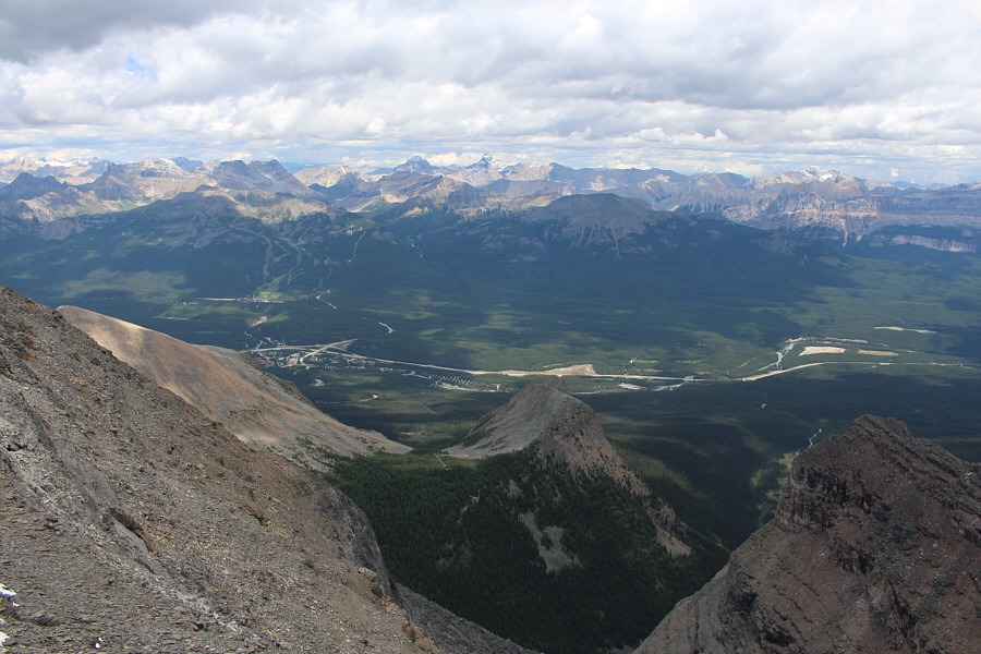 Not a great photo, but it shows how much higher Haddo Peak is compared to the other three mountains named.