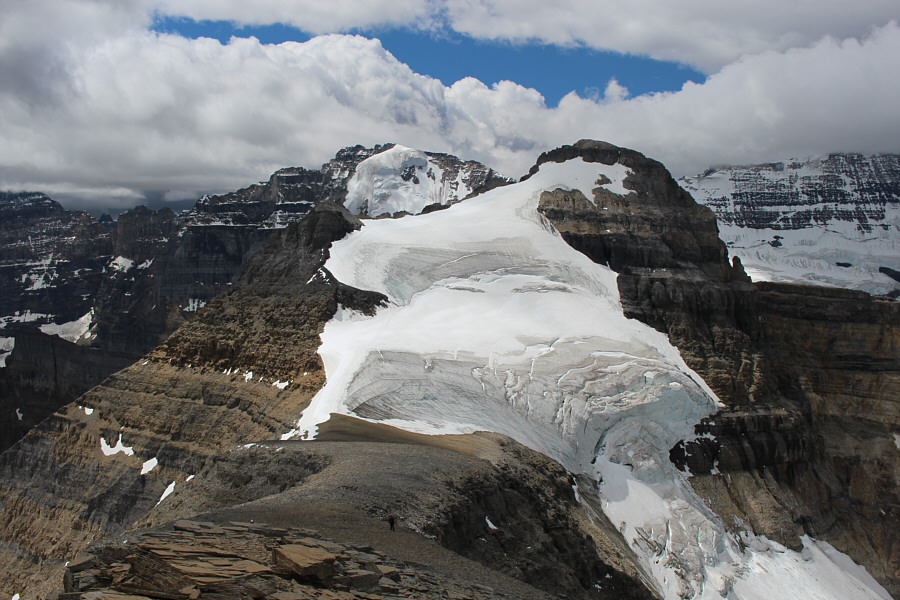 Can't believe we descended all that ice and snow...and now we gotta climb back up all of it!