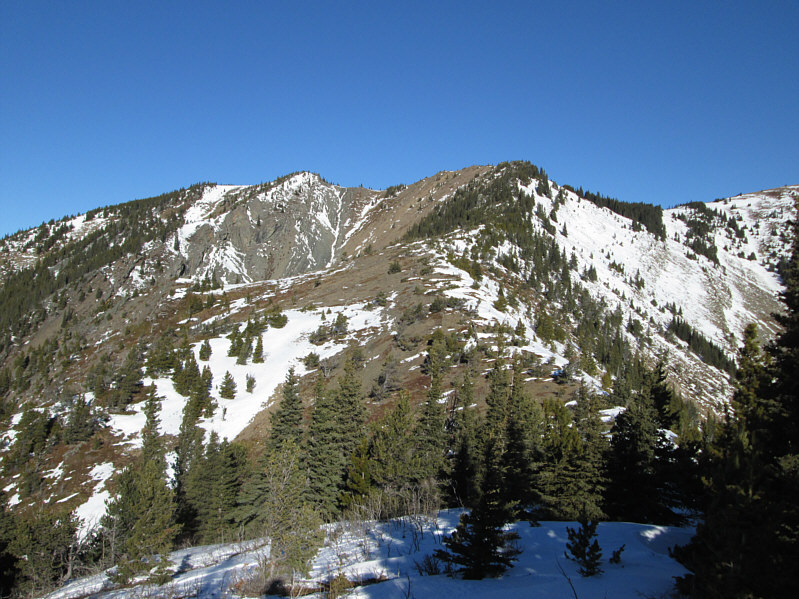 Trickier than it looks, especially in the trees below the west summit.