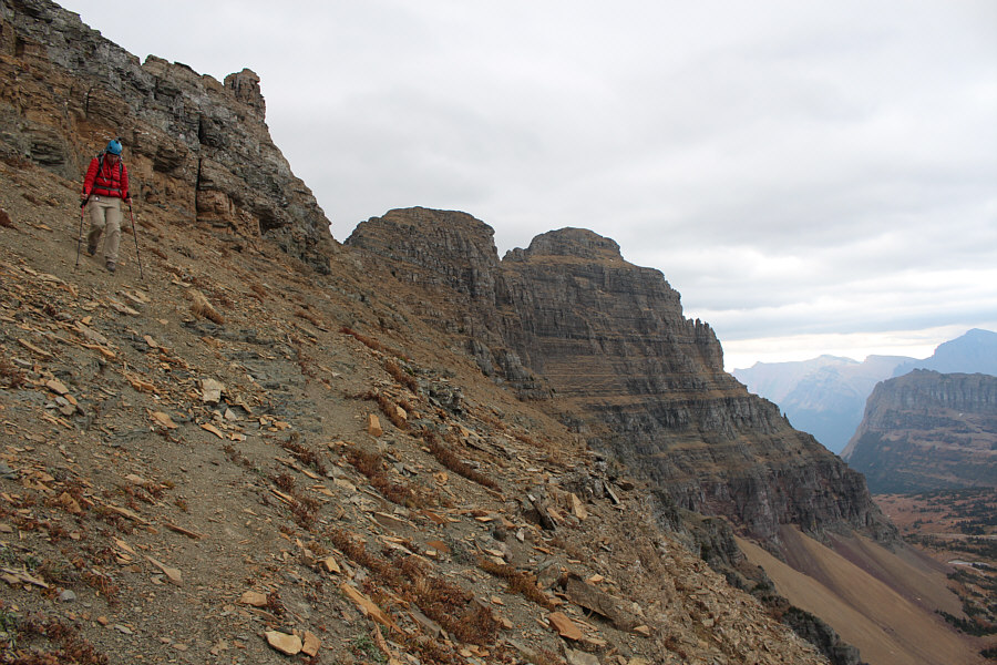 From here, stick to the beaten path and keep descending to the low point of the connecting ridge...Doug!