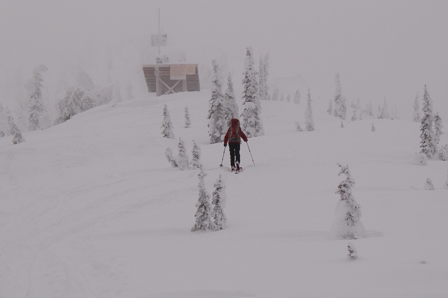 The ridge gets narrow and steep beyond this point.