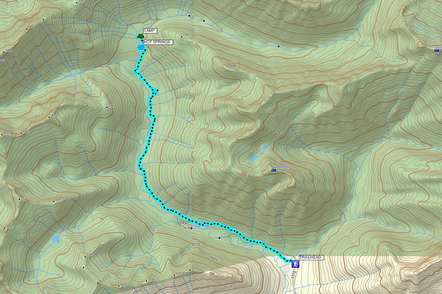 It's a long way to get here, but all is forgiven after a good soak in the hot springs!