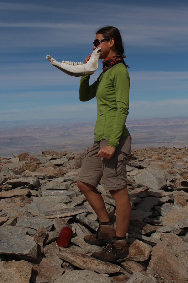 Zosia always loves to horse around on a summit!