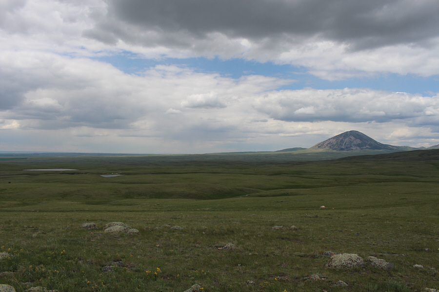 It's a lonely land...wait, there's a second car at Cameron Lake!