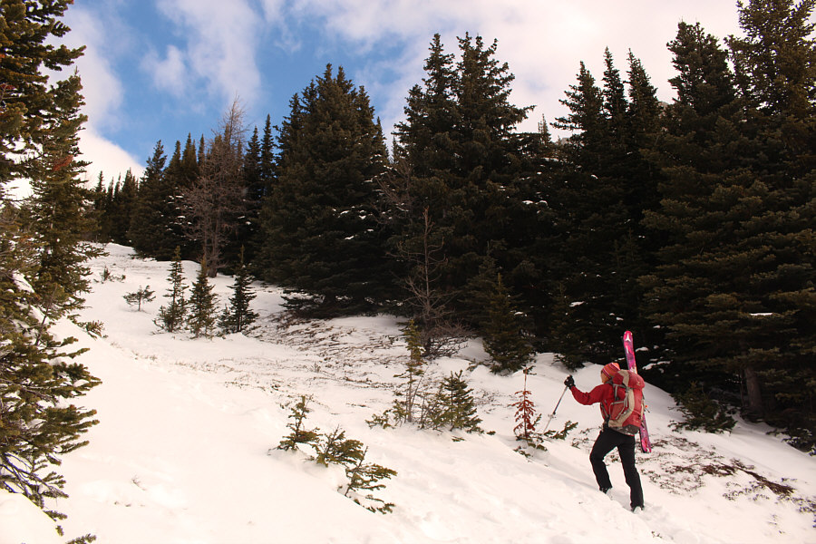 It's a good thing that Zosia's skis are so light!