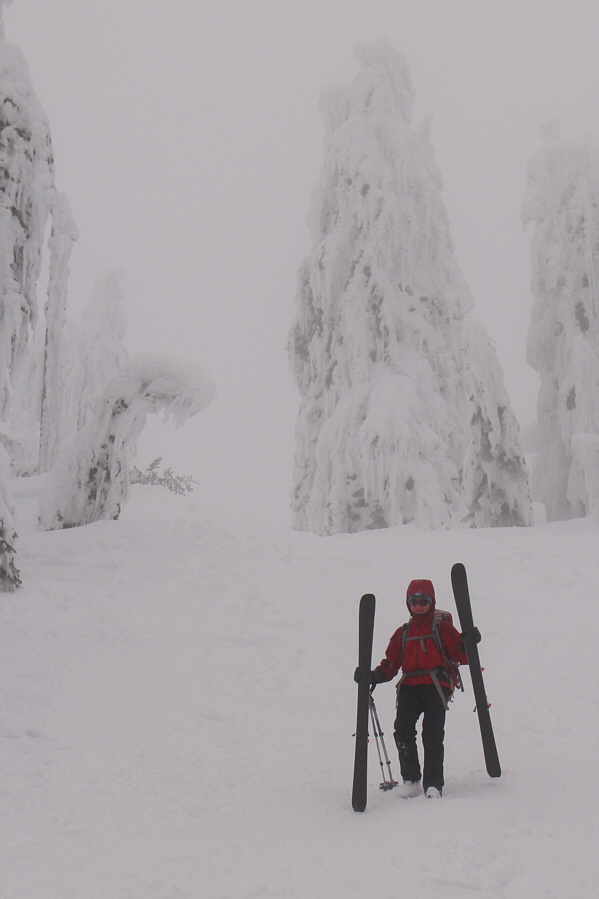 There is no shame in walking down terrain that is beyond your skiing abilities!