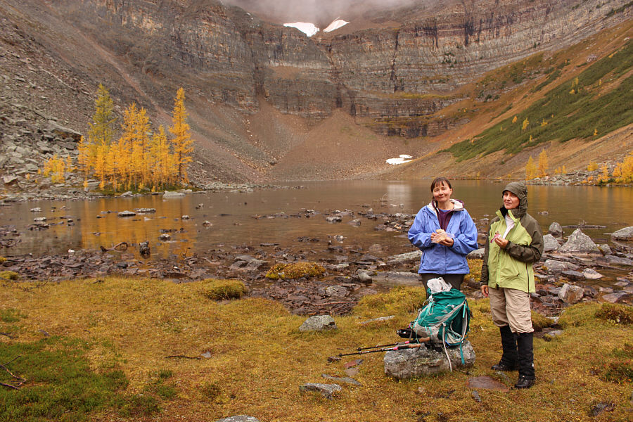 The sandwiches must not be that exciting from the looks on their faces!