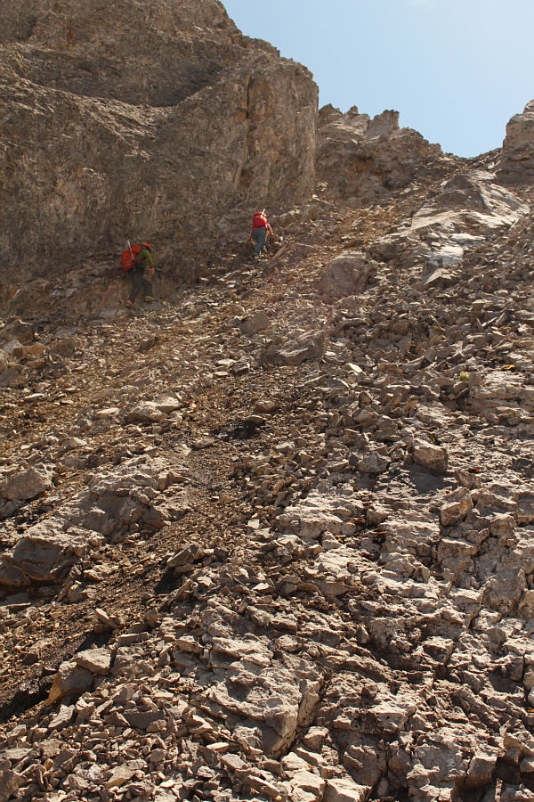 Still have to be careful about rockfall here especially on descent.