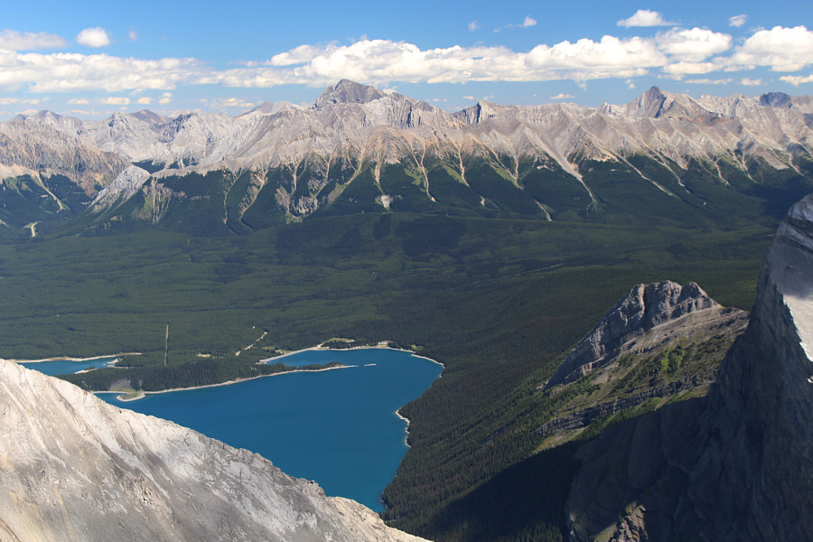 It's a shame we can't see more of Upper Kananaskis Lake from here.
