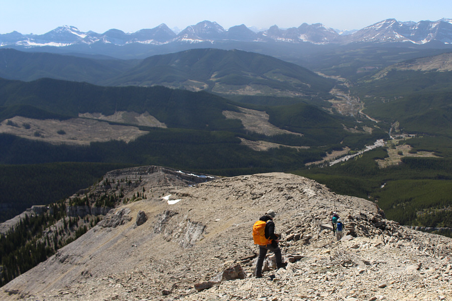 It's worth comparing this photo with the one taken 19 years earlier of Dan descending--way more clear-cuts!
