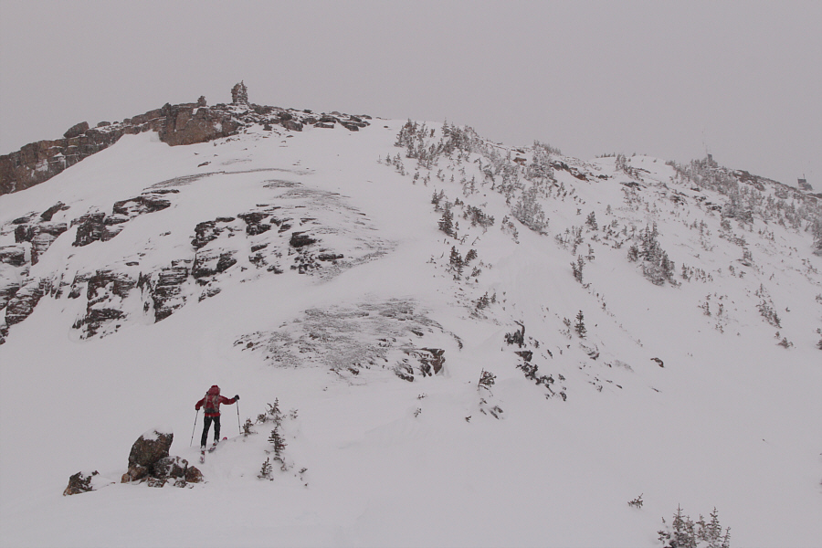 You might want to boot-pack up from here if the snow pack is thin.