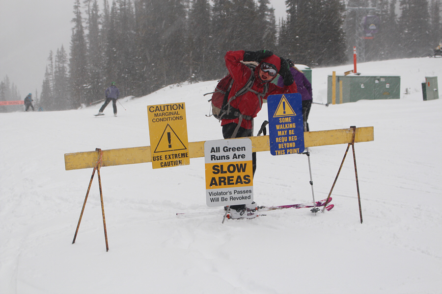 But barely skiable as we would soon find out!