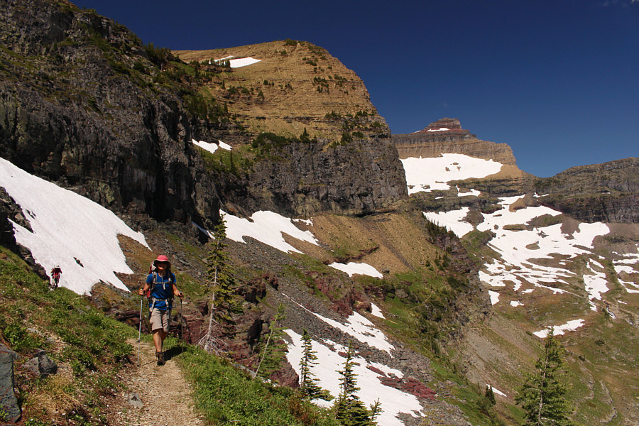 The snow patch behind Kevin was probably the hardest section to get by.