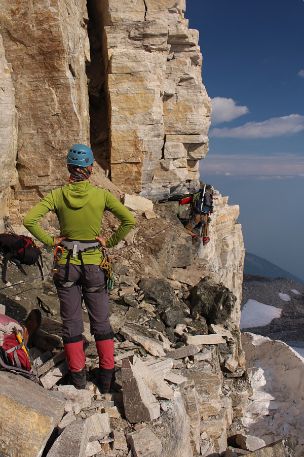 It's intimidating even when roped up!