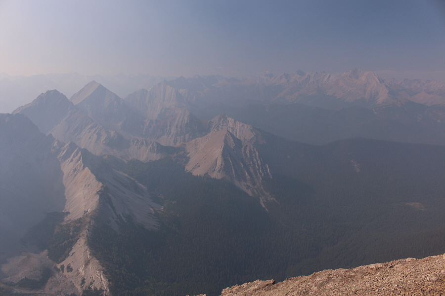 The smoke was starting to clear up a bit as we began our descent.