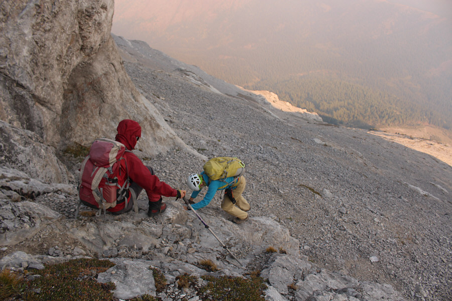 Still some tough terrain below...