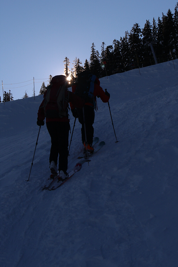 I'm starting to tire of skinning up snowshoers' trails...