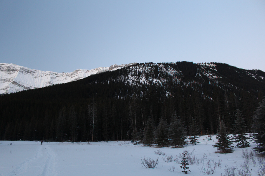 Some breaks in the forest on the ridge look promising...