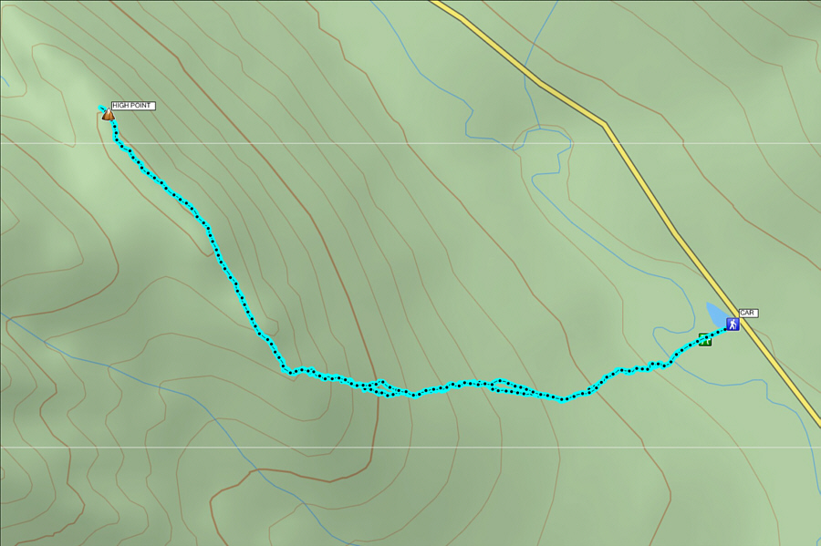 Unless they chop down all the trees along the ridge top, I would recommend saving this one for a poor visibility/bad weather day!