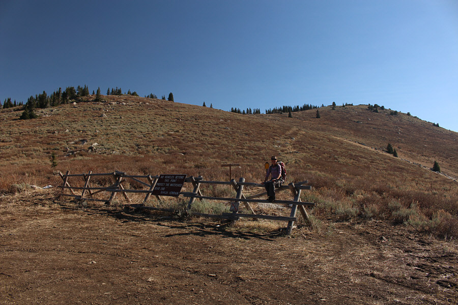 The fence obviously hasn't deterred people from driving their motorized vehicles beyond this point!