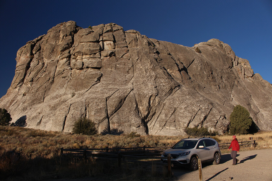 Apparently there are pools of water on top--hence, the name, Bath Rock.