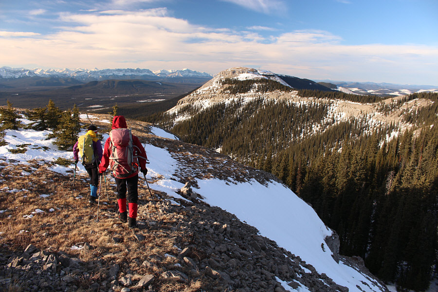 Despite a beaten path, the descent here is a bit sketchy...
