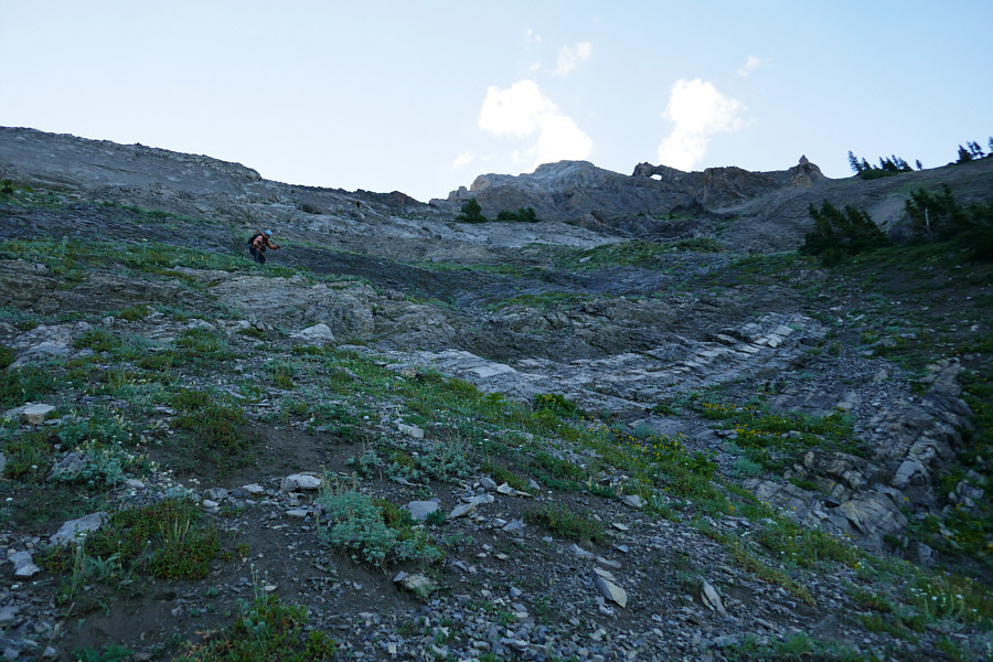 Still very steep here!