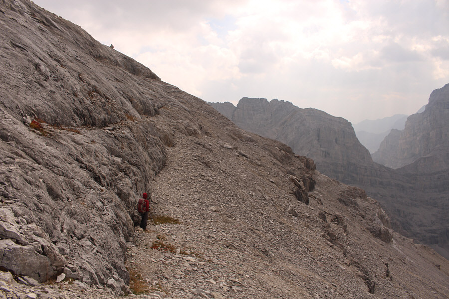 For more challenge, go straight up the slabs!