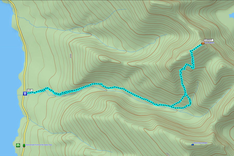 Not exactly the best weather for bagging such a big peak, but what's done is done!
