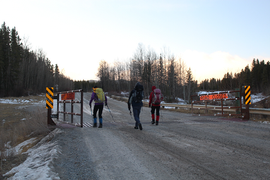 Though the gate was open, the road was officially closed for the season.