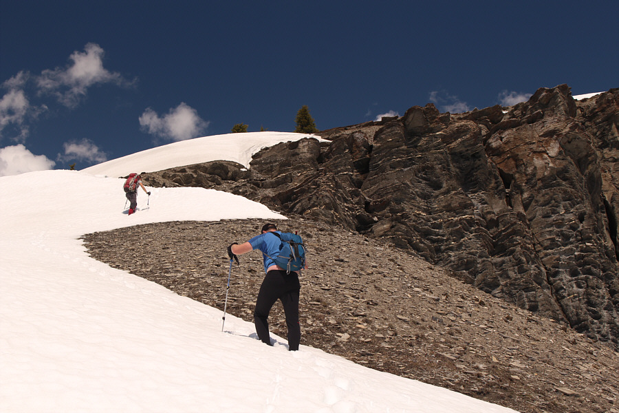 Still some tough slogging through the snow here.