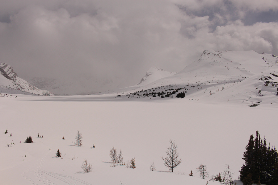 It's apparently cool to do headstands on the frozen lake...