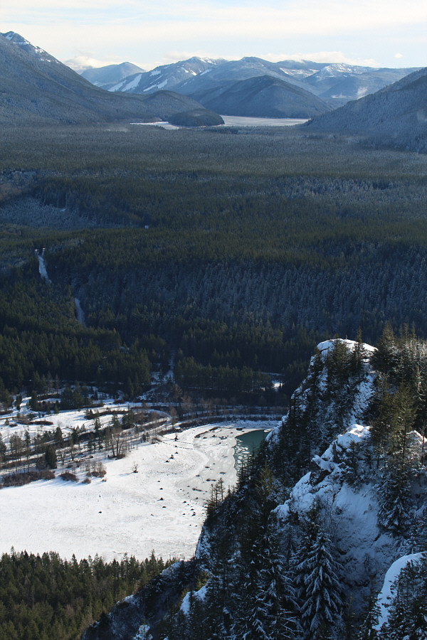 Can you spot the figure on the lowest viewpoint?