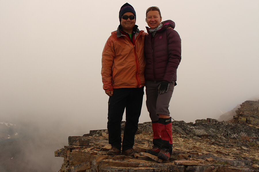 Yet another summit without views...sigh.