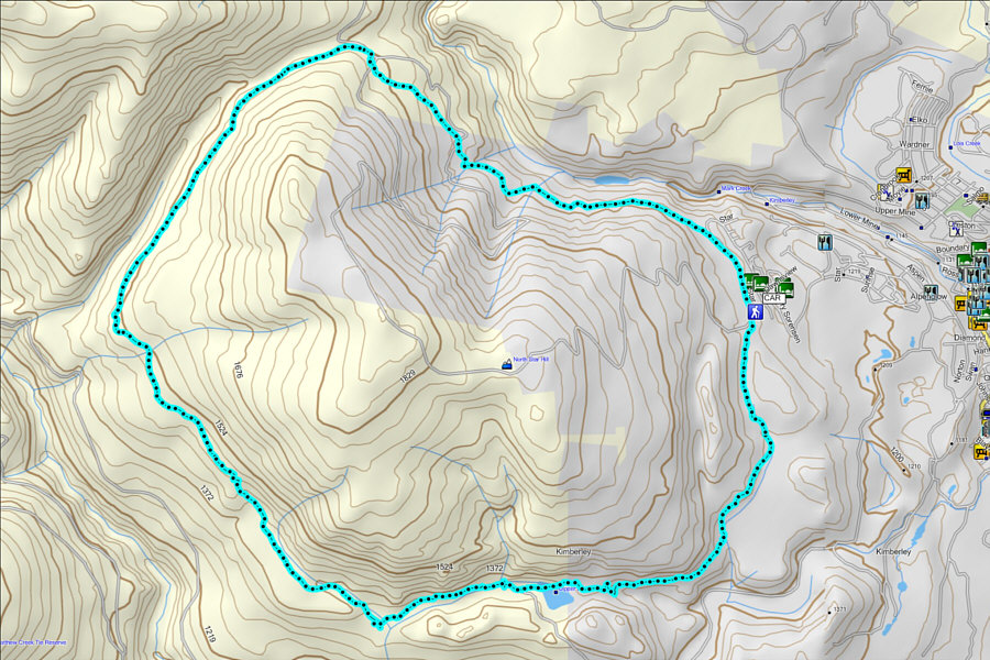 An interesting and, at times, quite challenging ski tour but not one I care to ever repeat due to lack of views.