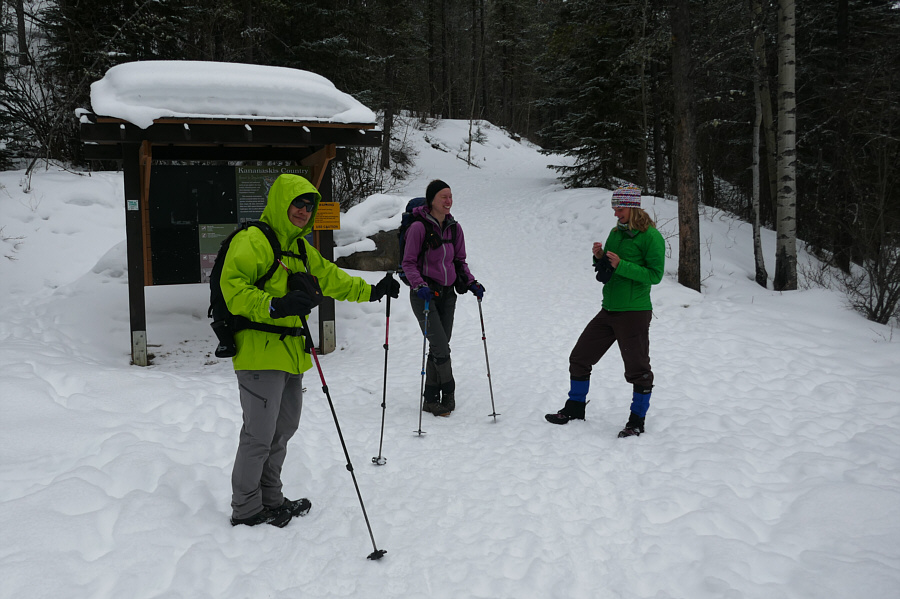 I should start up the trail already because I can't keep up with these two women!